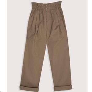 Oak + Fort Paperbag Waist Pants in Salted Caramel NWT - size M